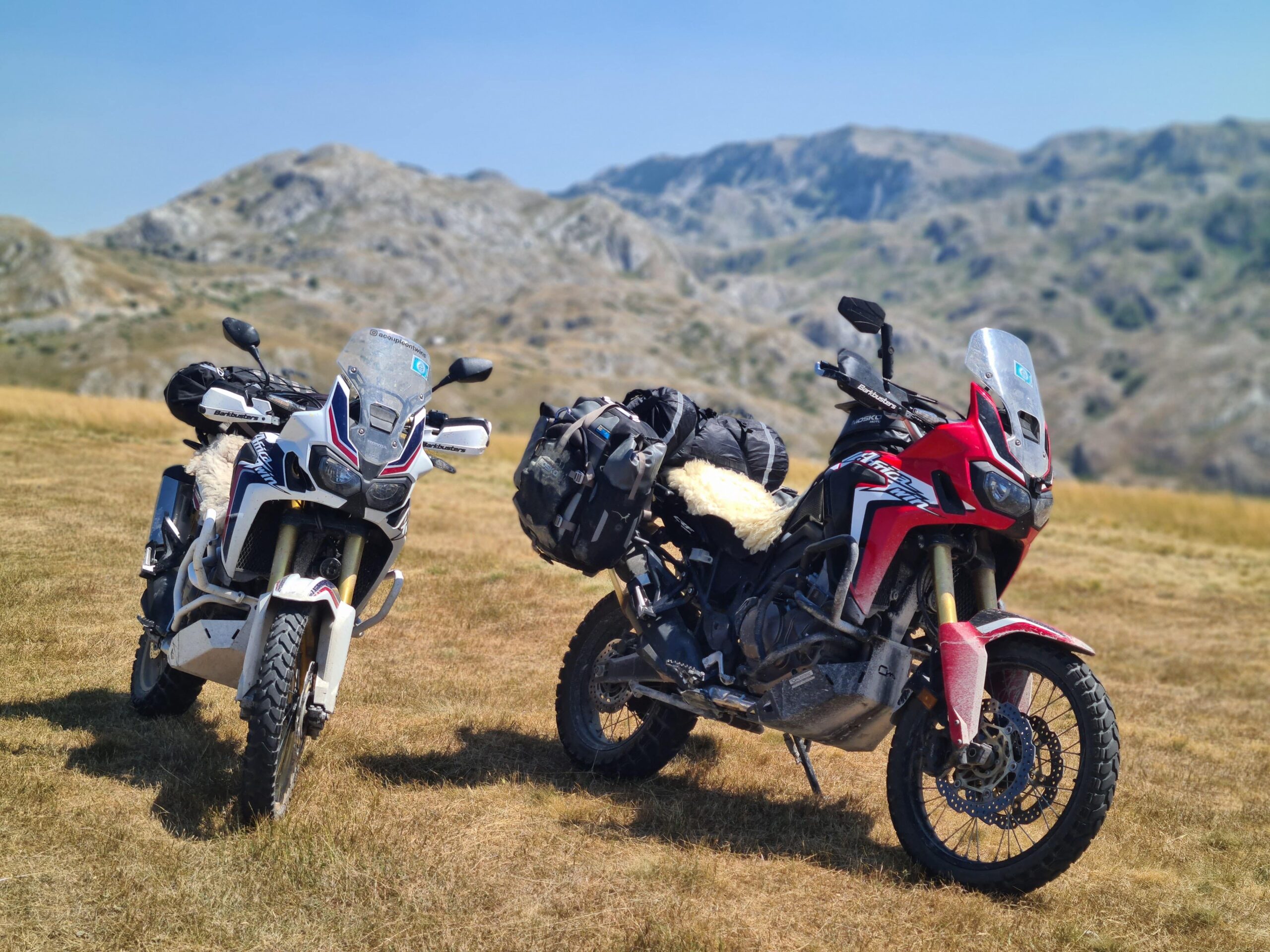 Africa Twin Motorcycles in the mountains